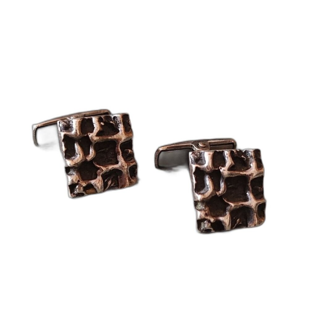 RARE Silver Vintage Modernist 900 Silver Antonio Belgiorno Buenos Aires Cufflin…